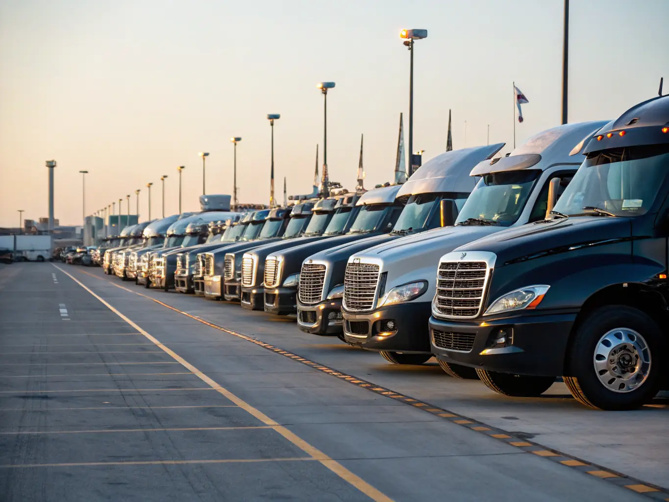A fleet of luxury vehicles being prepared for export, with a focus on logistics and secure transportation.